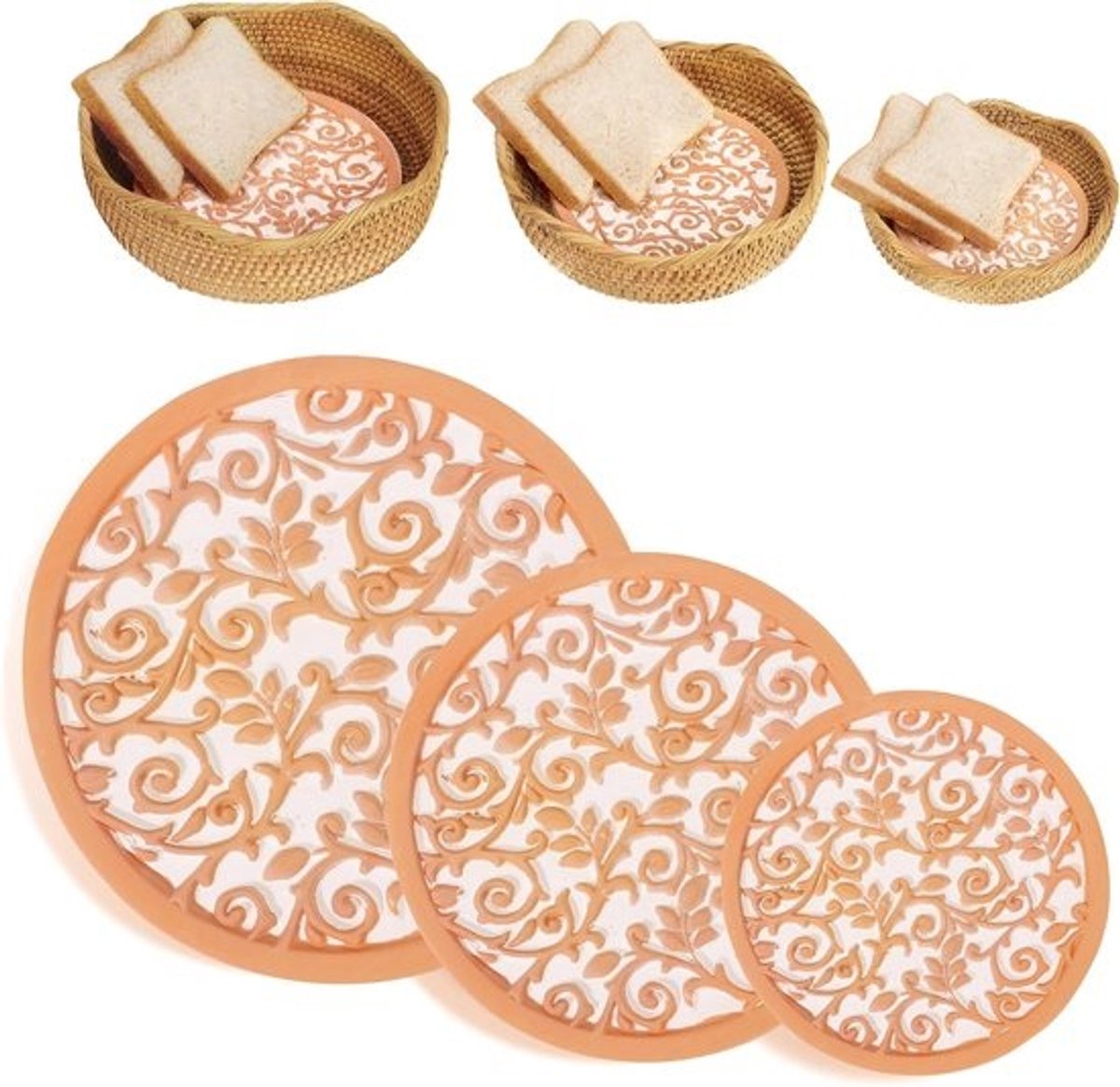 Broodverwarmer - Terracotta Steen - Broodjes Warm Houden - Gelijkmatige Warmte - 7-9 Inch - Natuurlijk