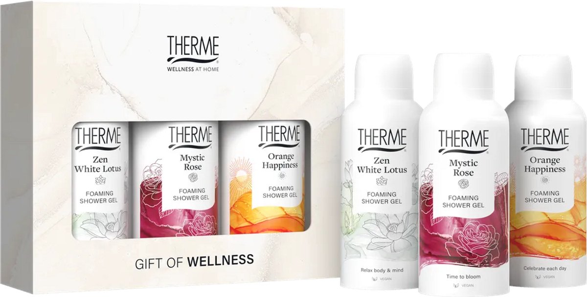 THERME Gift of Wellness 3 x 50 ml - geschenkset - Foaming Shower Gel — cadeau in Verzorging - foto 4