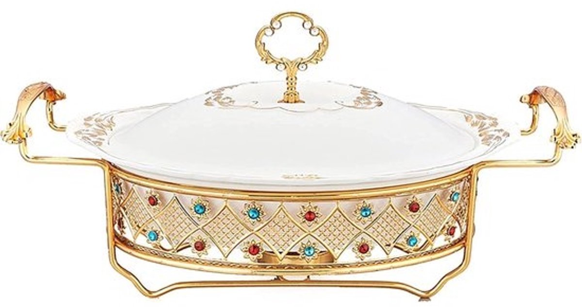 Chafing Dish Set - Buffet Warmer - Feestelijke Buffetten - Roestvrij Staal - 33x19x13 cm
