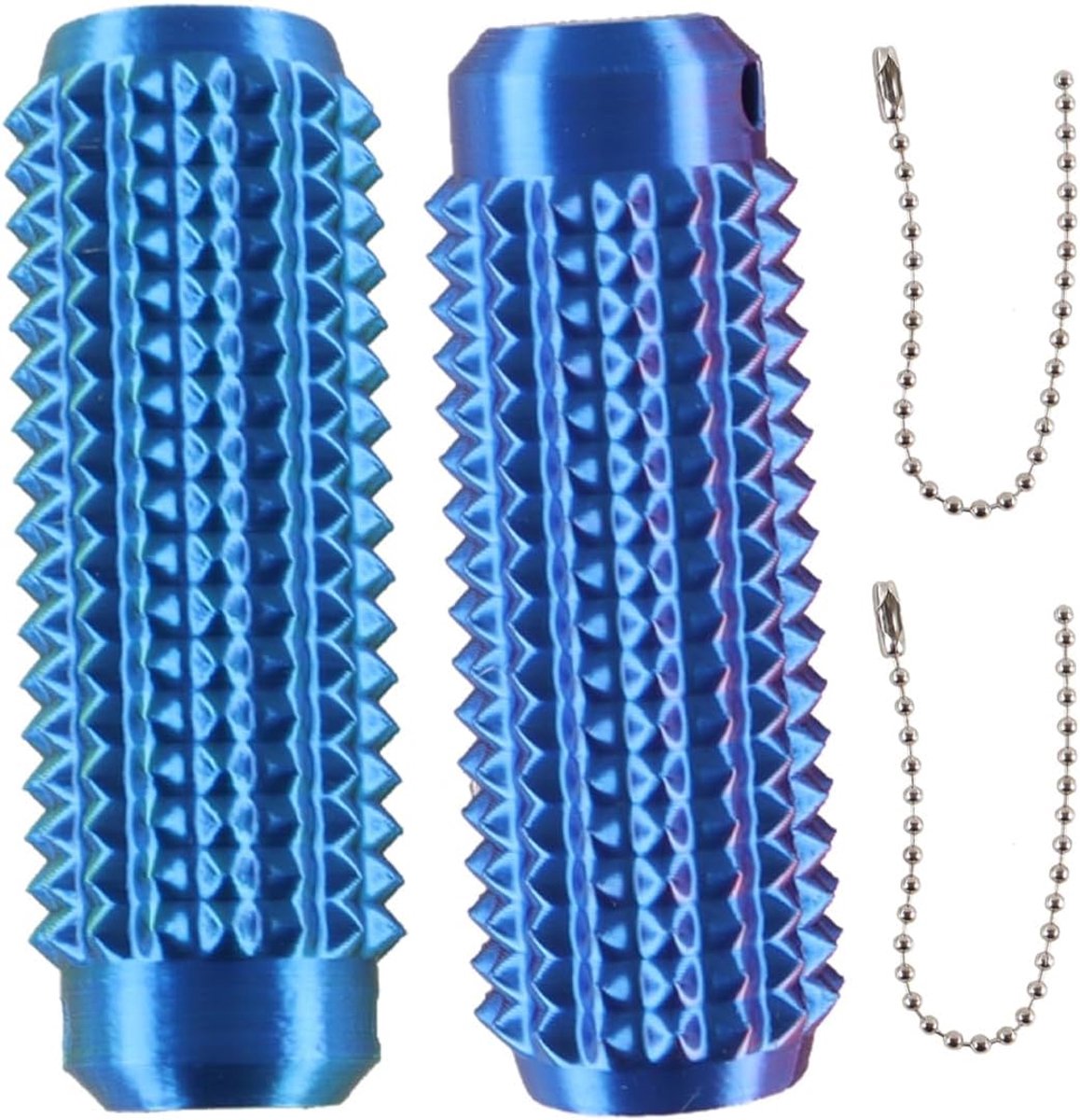 2 stuks pijnstillende sleutelhanger voor volwassenen en tieners, puntige, gripvaste sleutelhanger met textuur, cadeaus voor kantoorpersoneel