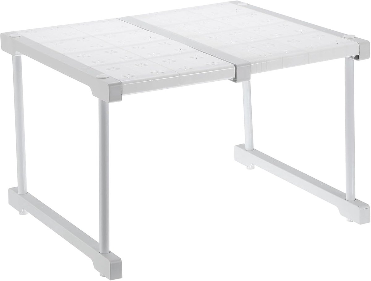 Uittrekbare kast, spanrek, 37 cm tot 48 cm, verstelbare kledingkast, organizer, 32 cm x 42 cm, bloemenpatroon, tafel, opbergrek voor kast, keuken, slaapkamer
