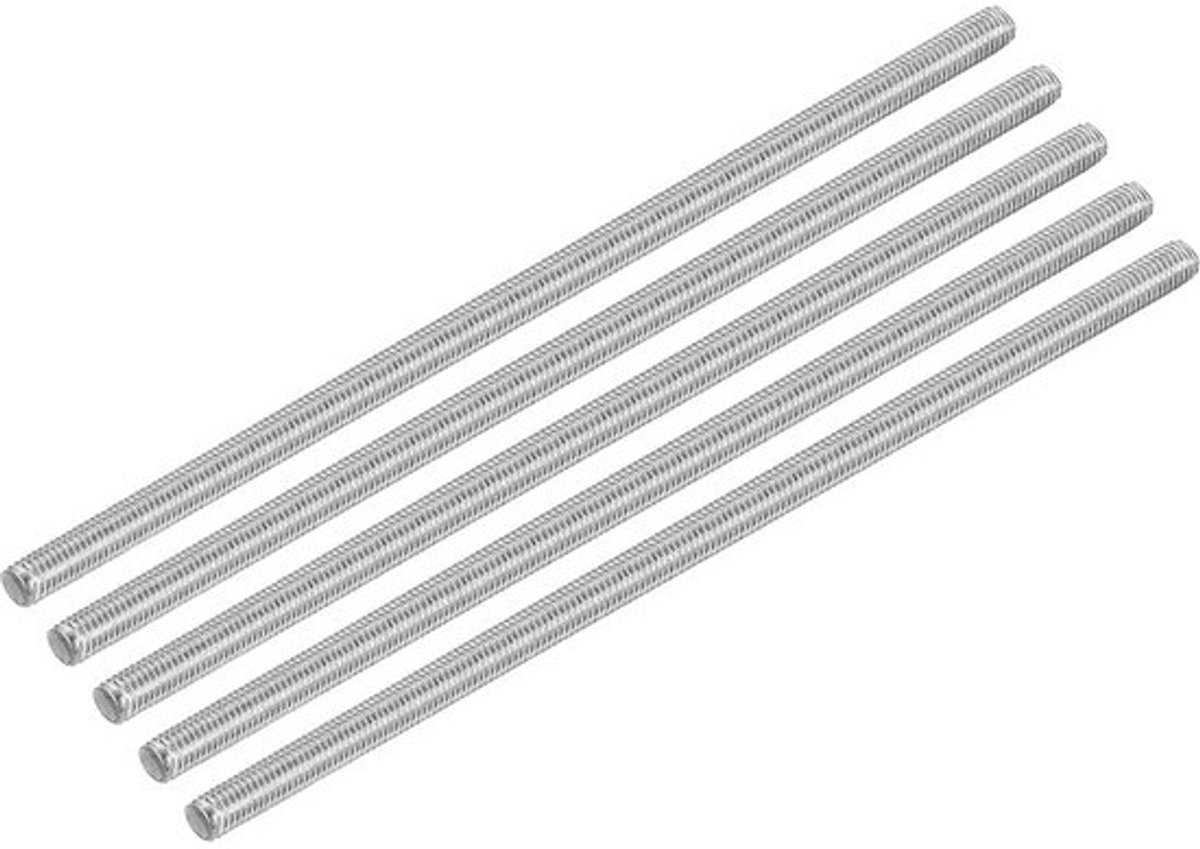 15 Stuks M5 Volledig Draadstang 140mm RVS 304 voor Bevestiging en Constructie
