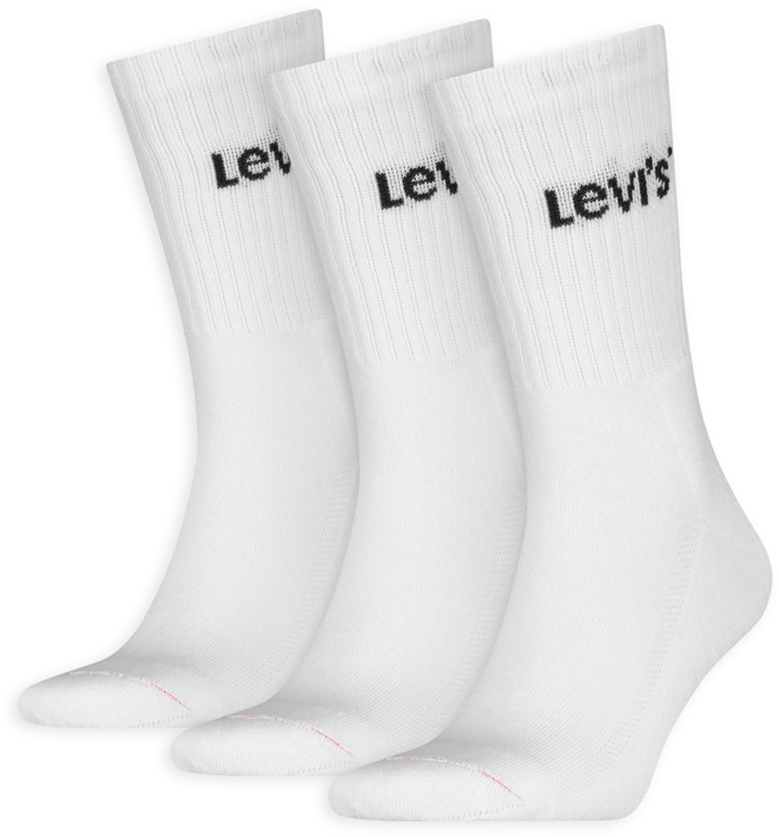 Levi’s Herensokken Regular Cut Tab 3-Pack Wit