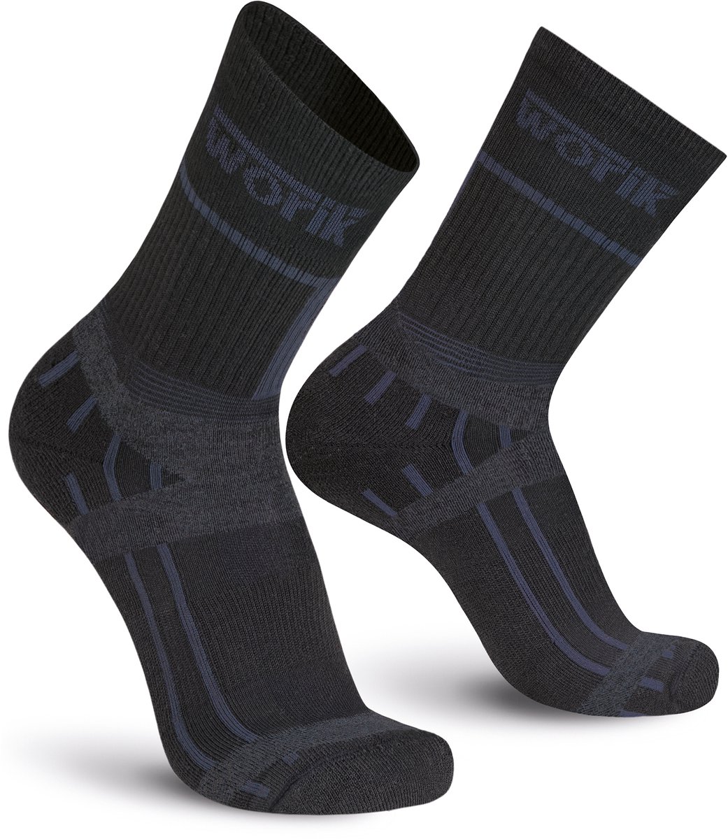 Worik - 2-Pack - Actieve Halvehoge - Perma Fit - Heren / Dames - zwart - 44-46 - BELH