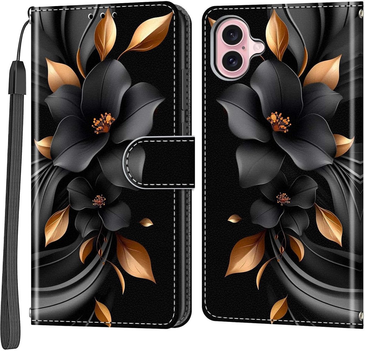 Hoesje voor iPhone 16, Bladeren en bloemen