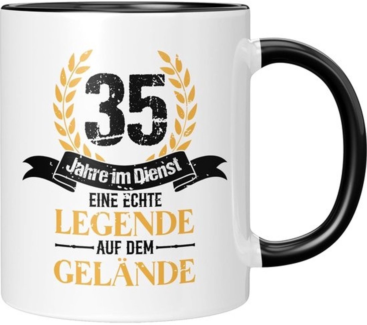 Jubileum Mok - Cadeau voor werknemer - Waardering tonen - Speciaal jubileum design - 330 ml - Wit