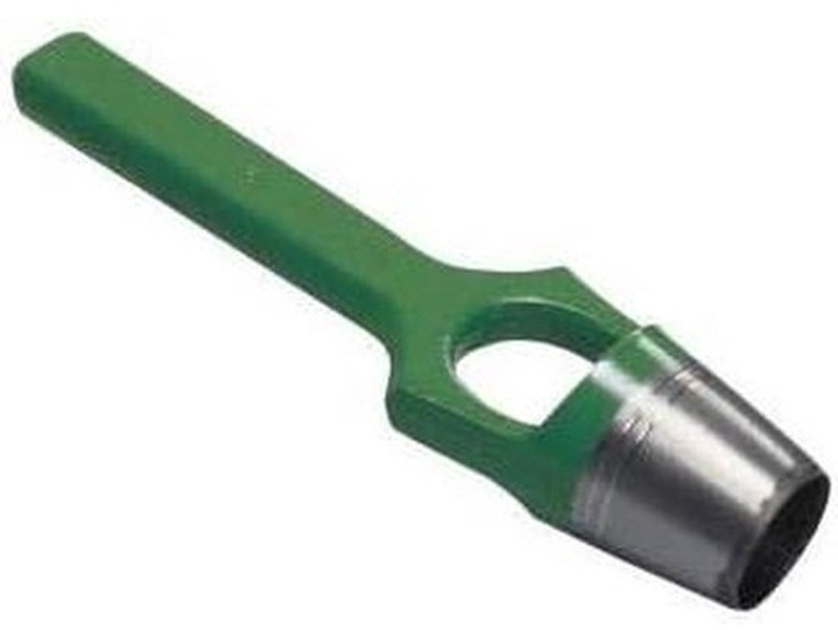 Stanssjabloon met beugel - Metaal sjabloon - Precisie stansen - Gesmeed staal - 10 mm - Groen