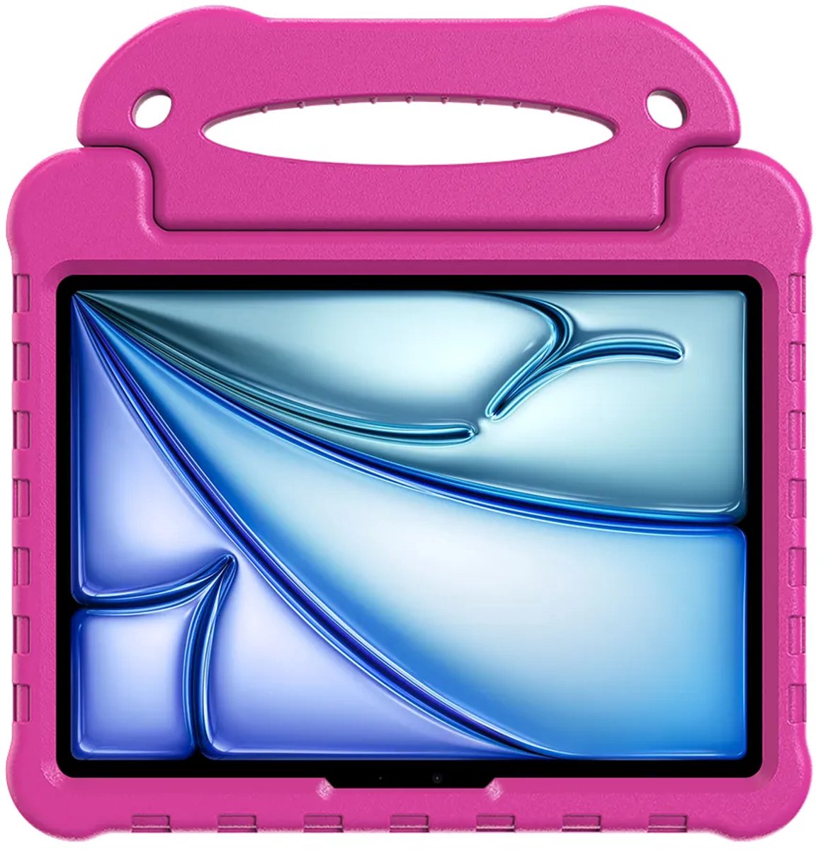 Just in Case tablet Hoes Kinderen geschikt voor iPad Air 11 inch (2024 / 2025 / 2026) - Kinderhoes Tablet Classic - Roze
