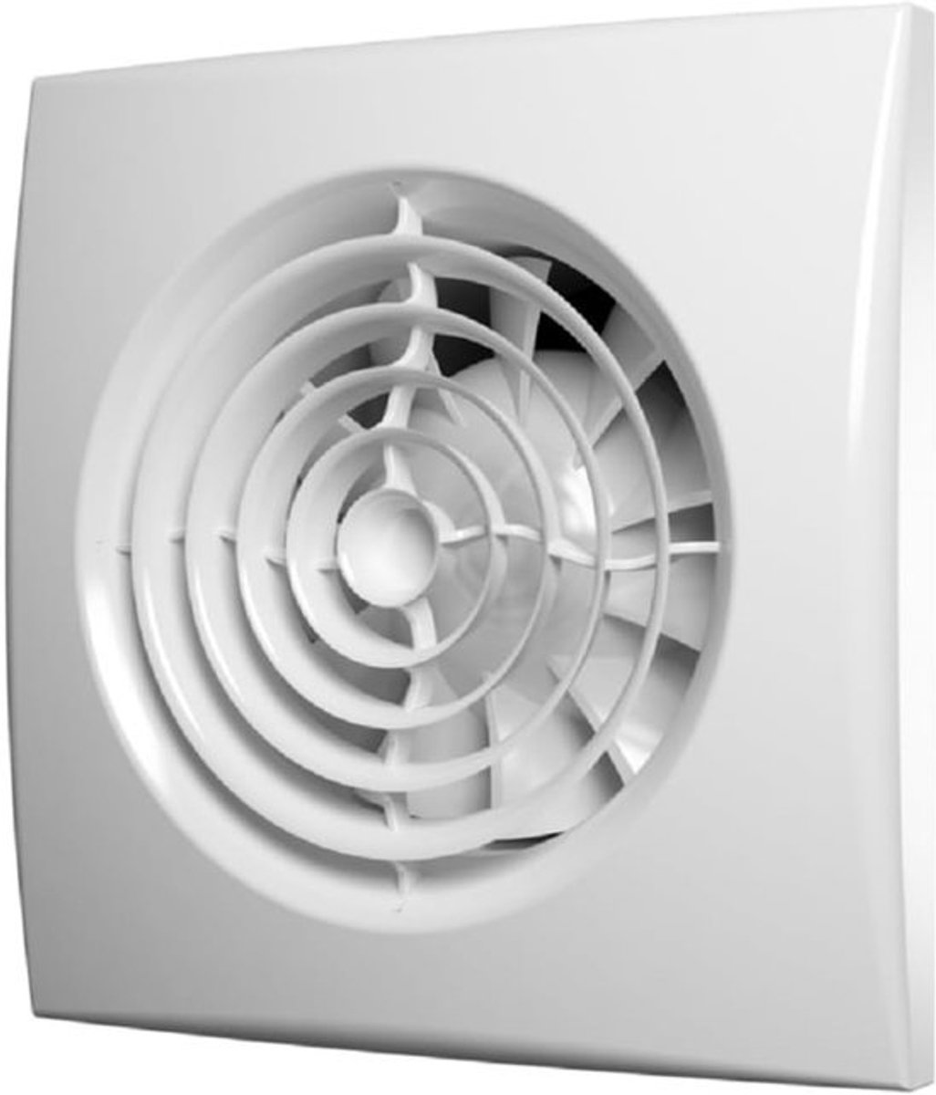 Badkamerventilator Stille - Afzuiging Ventilator - Vochtige Ruimtes - Geïntegreerde Terugslagklep - 100 mm Diameter - Wit