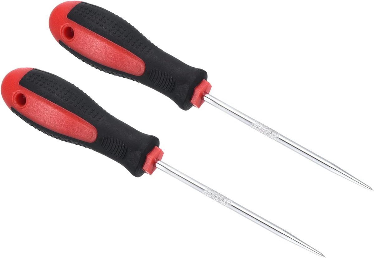 2 stuks O-ring rechte pick 150 mm olie afdichting afdichting precisie schroevendraaier trekker remover remover verwijderingsapparaat rood