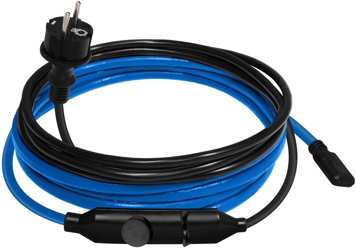 Verwarmingskabel 48 m 15W/m met thermostaat, automatische vorstbeveiliging en FI-beveiliging 230V
