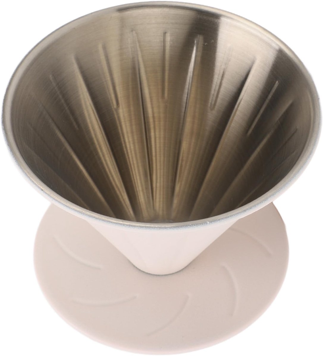 Herbruikbare Koffie Druppel Sterke Roestvrijstalen Filterkegel voor Langdurig Gebruik, voor Koffieliefhebbers (S voor 1 tot 2 kopje) (L voor 2 tot 4 kopje)