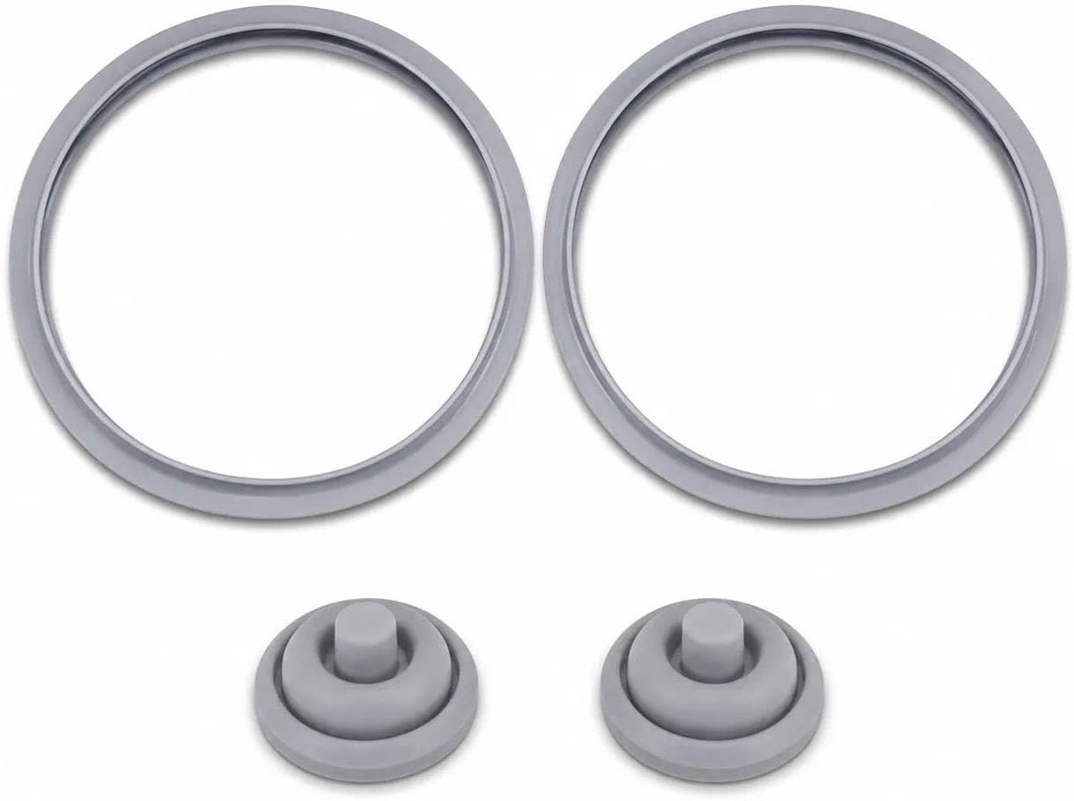 2 afdichtringen met 2 doppen voor Fissler snelkookpan, 24 cm