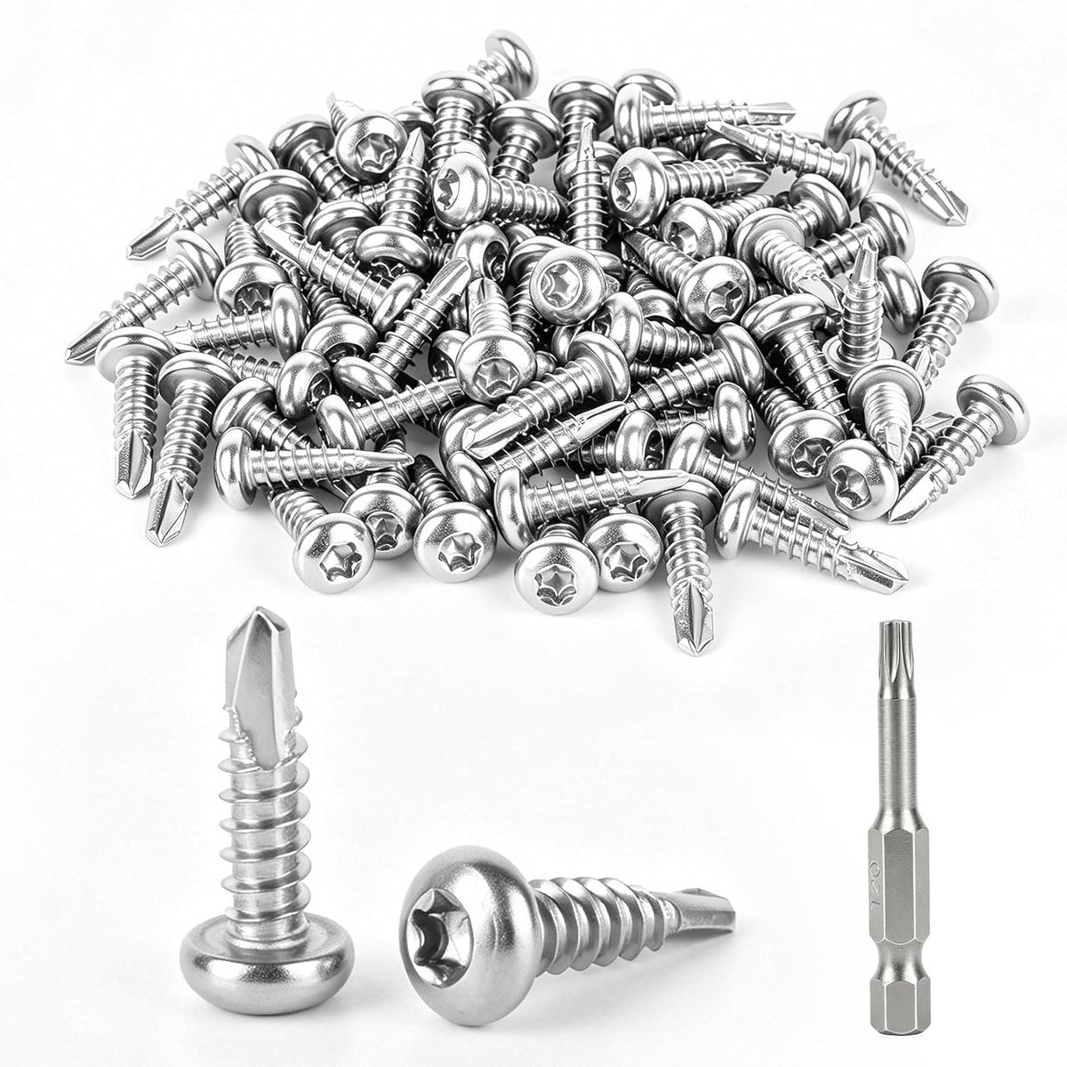130 stuks M4,2 x 16 mm roestvrijstalen Torx zelftappende schroeven set