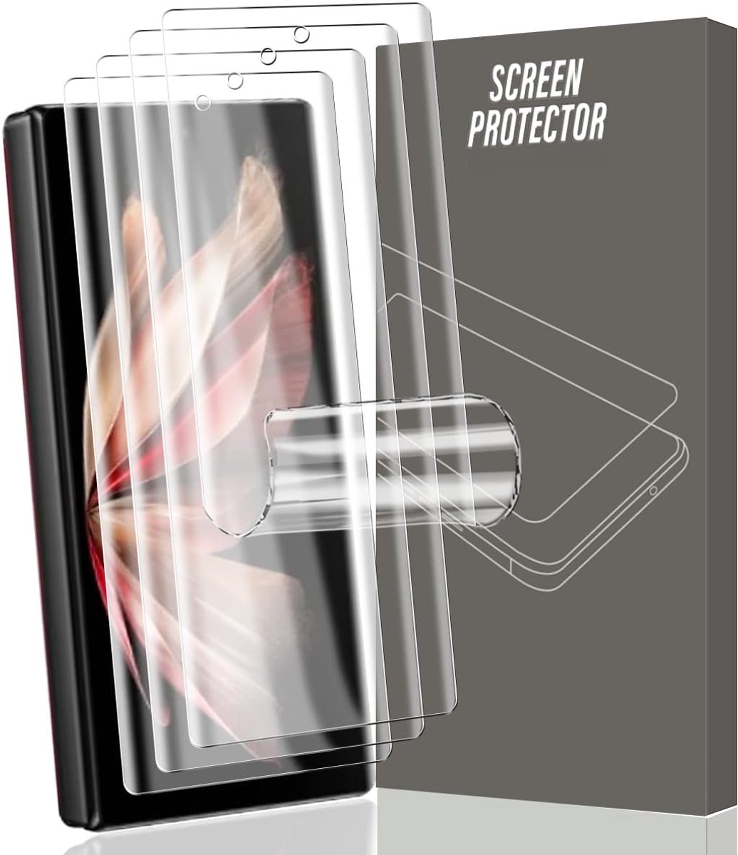 4 stuks displaybeschermfolie voor Vivo X Fold 3 Pro, flexibele TPU-folie, HD helder, zacht, transparant, displaybeschermfolie (geen glas)