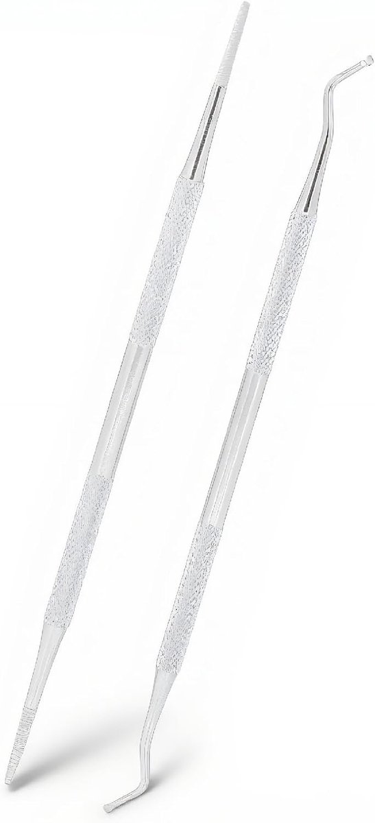 Teennagel Gereedschap, 2 Stuks Ingegroeide Teennagel Gereedschap Manicure Gereedschap Nagelreiniger Gereedschap Roestvrij Staal Nagel Picker Dubbele Uiteinden
