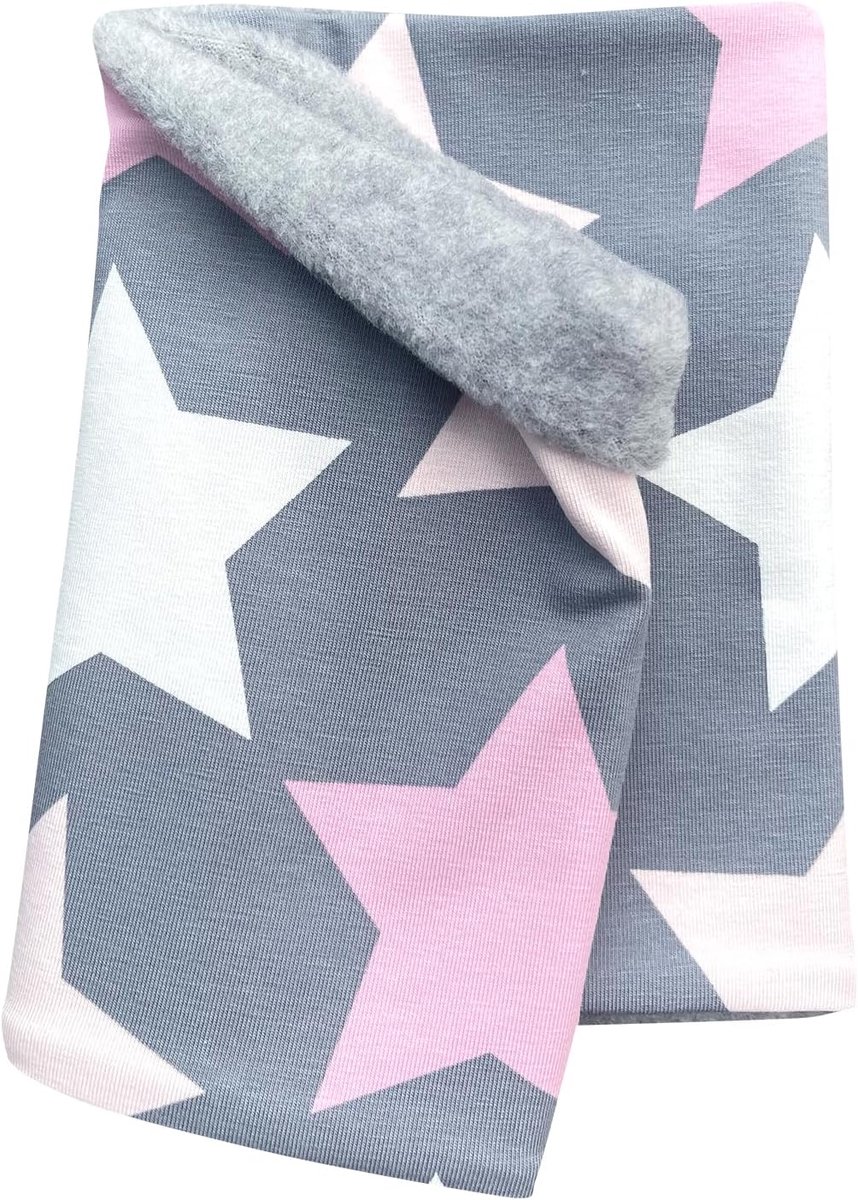 meisje warm Big Stars halsdoek / sluipsjaal grijs/roze/roze binnen fleece grijs 20151211
