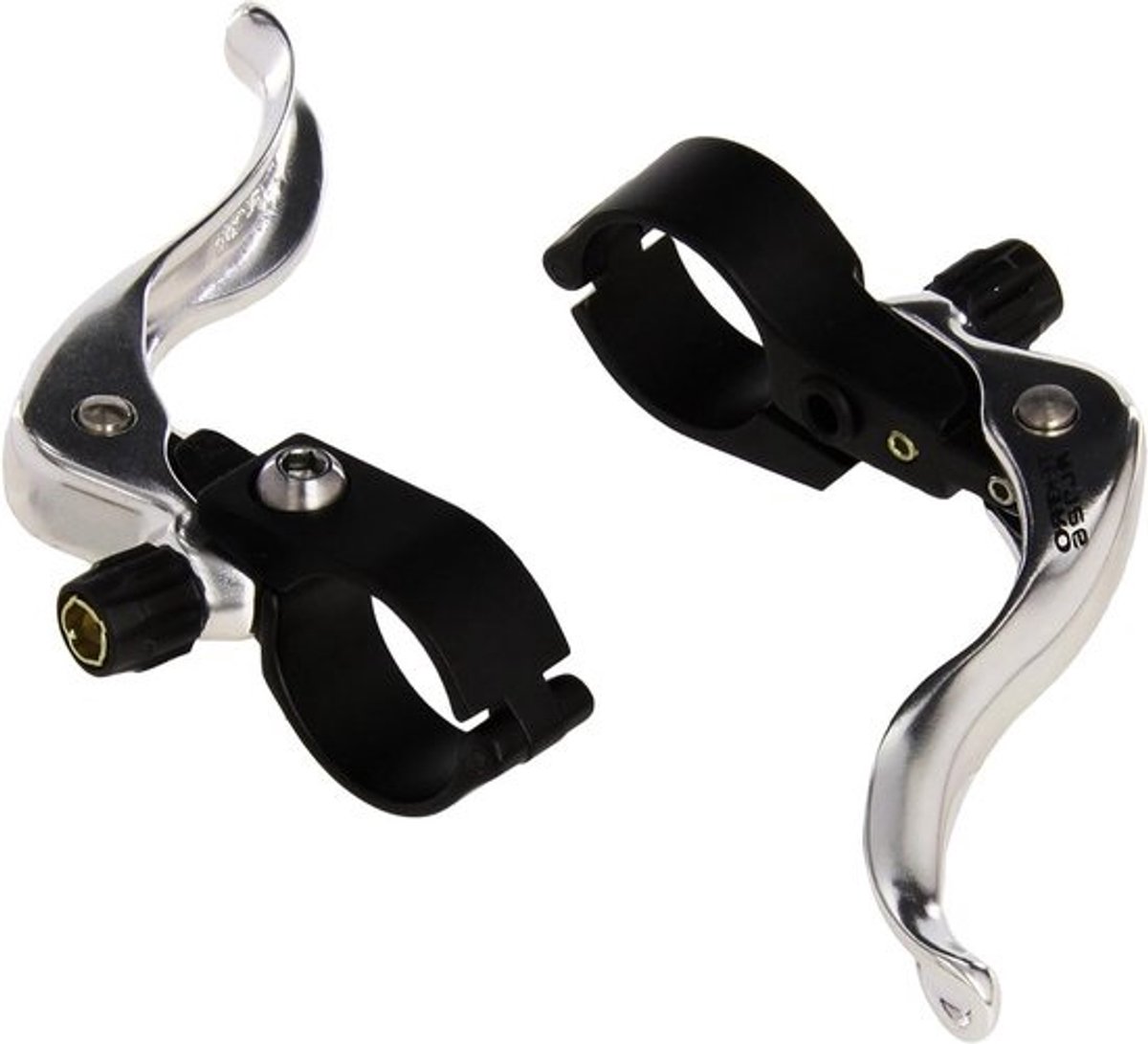 Remhendel Set - Cross Hendels - Fiets Aanpassen - Scharnierende Klem - 26mm - Zilver
