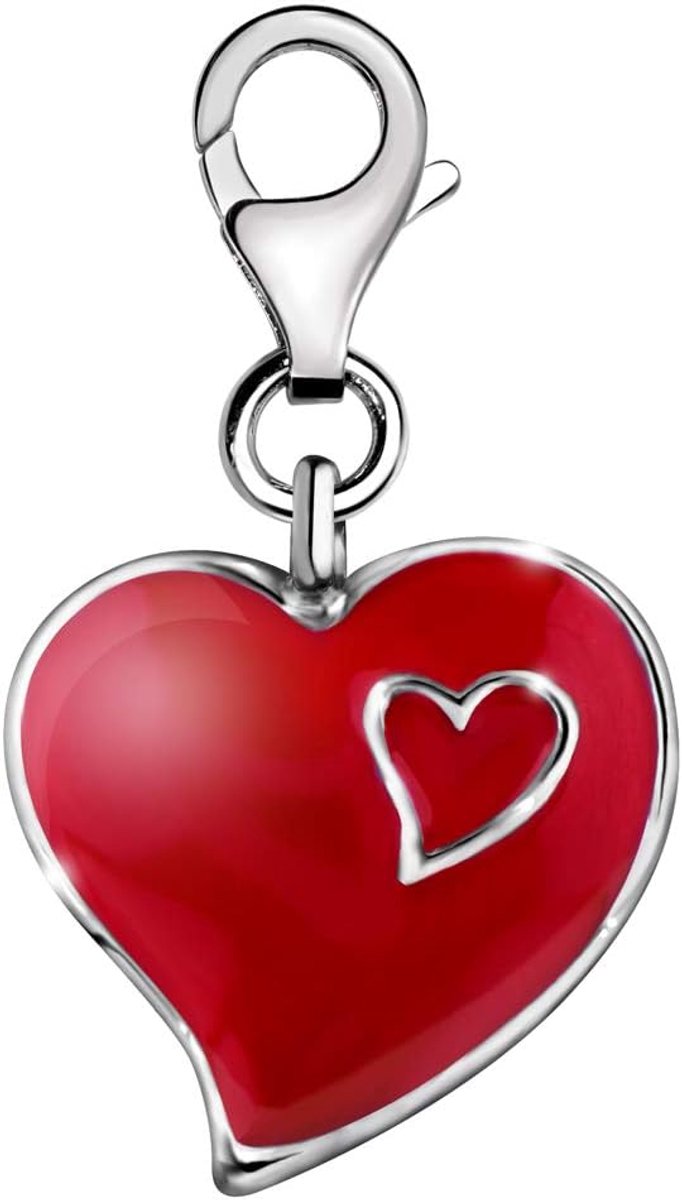 Verzilverd Hartjes Thema Charm Bedel Hangers voor Armbanden en Accessoires