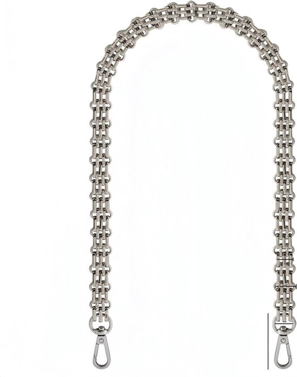 Zakketting Metalen Ketting - Tasriem Portemonneeketting - Handtas Versieren - Met Karabijnsluitingen - 60 cm - Goudkleurig