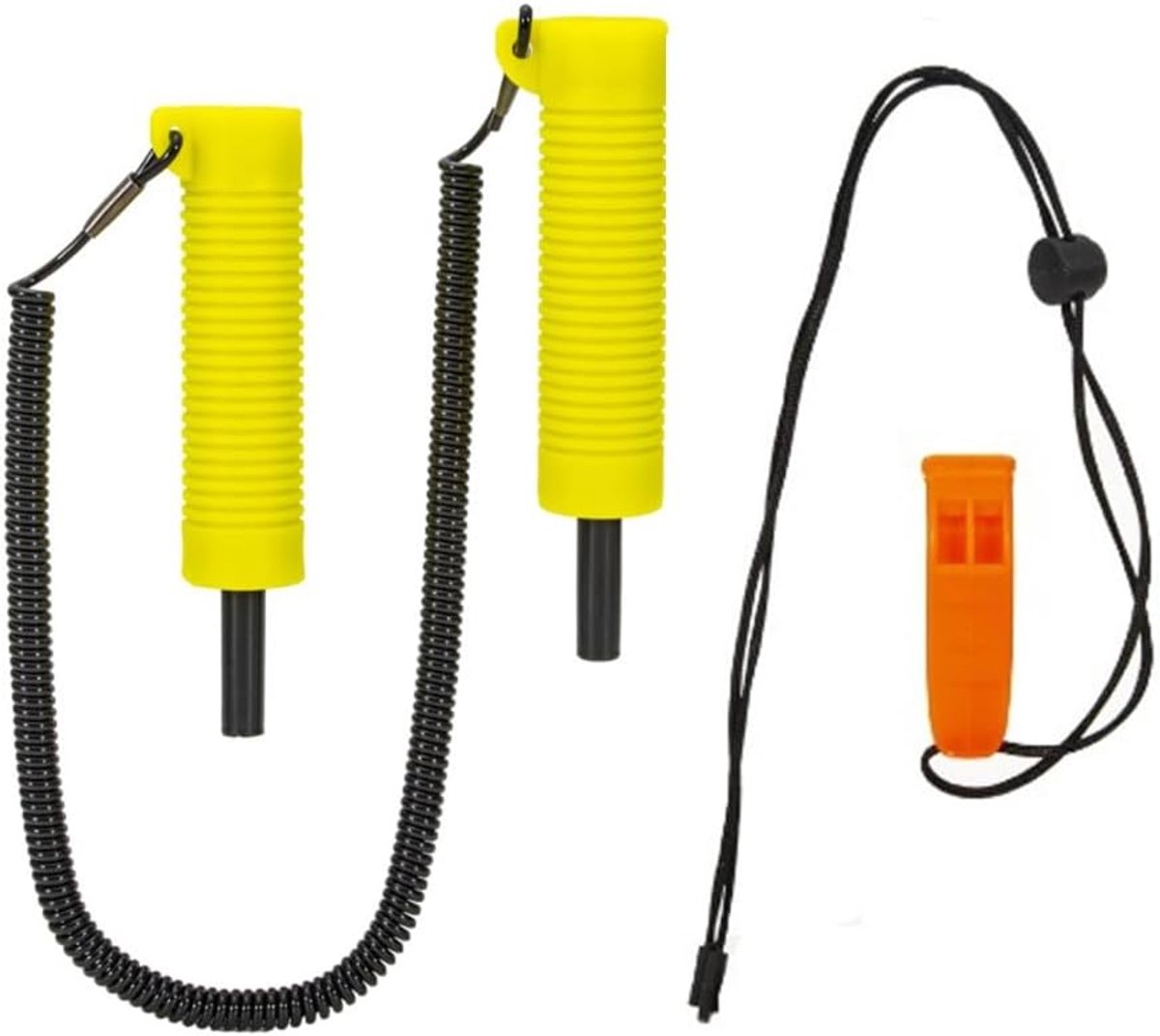 Dailygoods- IJspluk Set - Intrekbare Ijspiek/Fluitje - Roestvrij Staal - Antislip Handvat - Draagbaar - Duurzaam Materiaal - Ijspriem