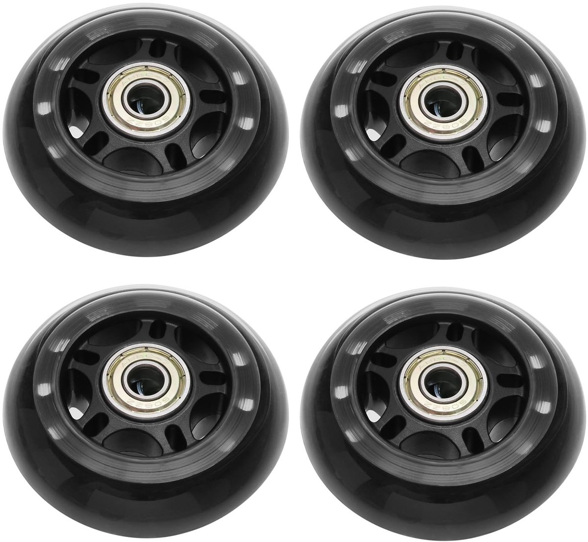 Dailygoods PU wielen 608ZZ lagers Duurzaam en sterk 72x24mm Anti-tip wielen Geschikt voor scooters en skateboards