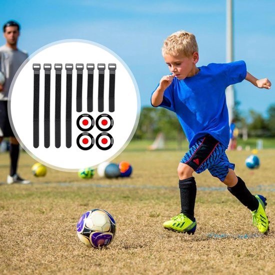Voetbal Target Schijven - Trainingsschijven - Behendigheidstraining Verbeteren - Verstelbare Tape - 4 Stuks - Meerkleurig — afbeelding 3