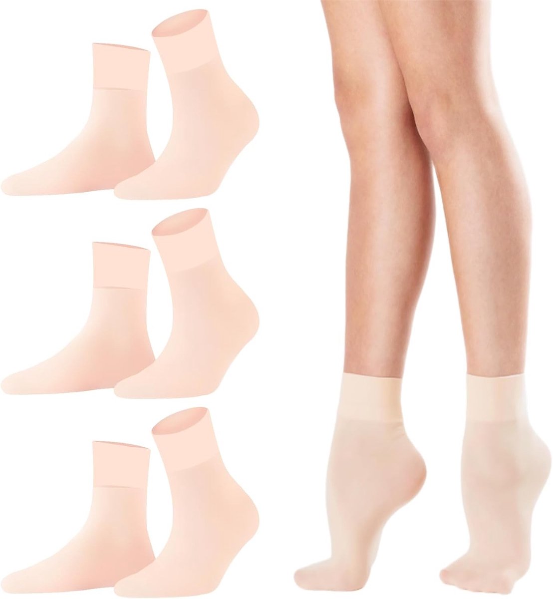 Balletsokken voor Meisjes - Roze - Maat 22-30 - Zachte en Elastische Naadloze Sokken - Voor Yoga en Gymnastiek