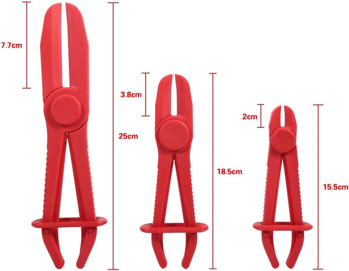 Dailygoods- Slangklem Flexibele Lijntangset - Remslangklem - Koelvloeistof/Brandstofleidingen - Hoge Zichtbaarheid - Schadepreventie - Veiligheidscons