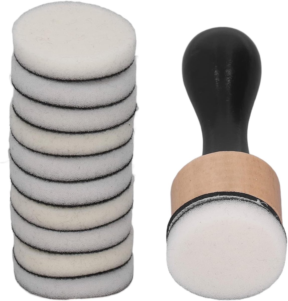 Dailygoods- Spons 10 Stuks - Sponzen - Sponshouder - Ink Blending Tools - Mini Domed - Assistentie Tool - Sponsset