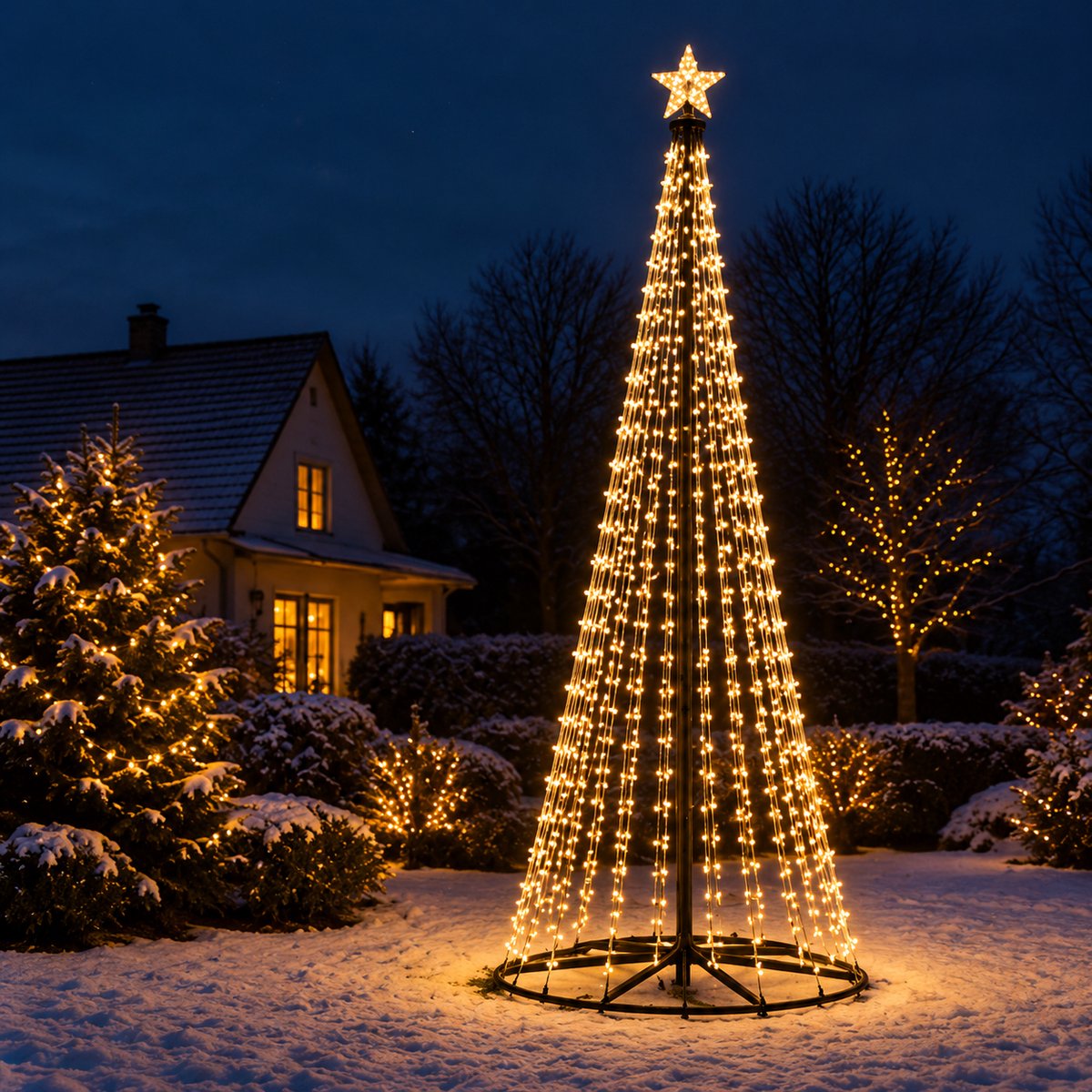 XXL led-kerstboom - Kerstboom - 2.3Meter - voor buiten - Warm-wit & gekleurd licht – foto 7