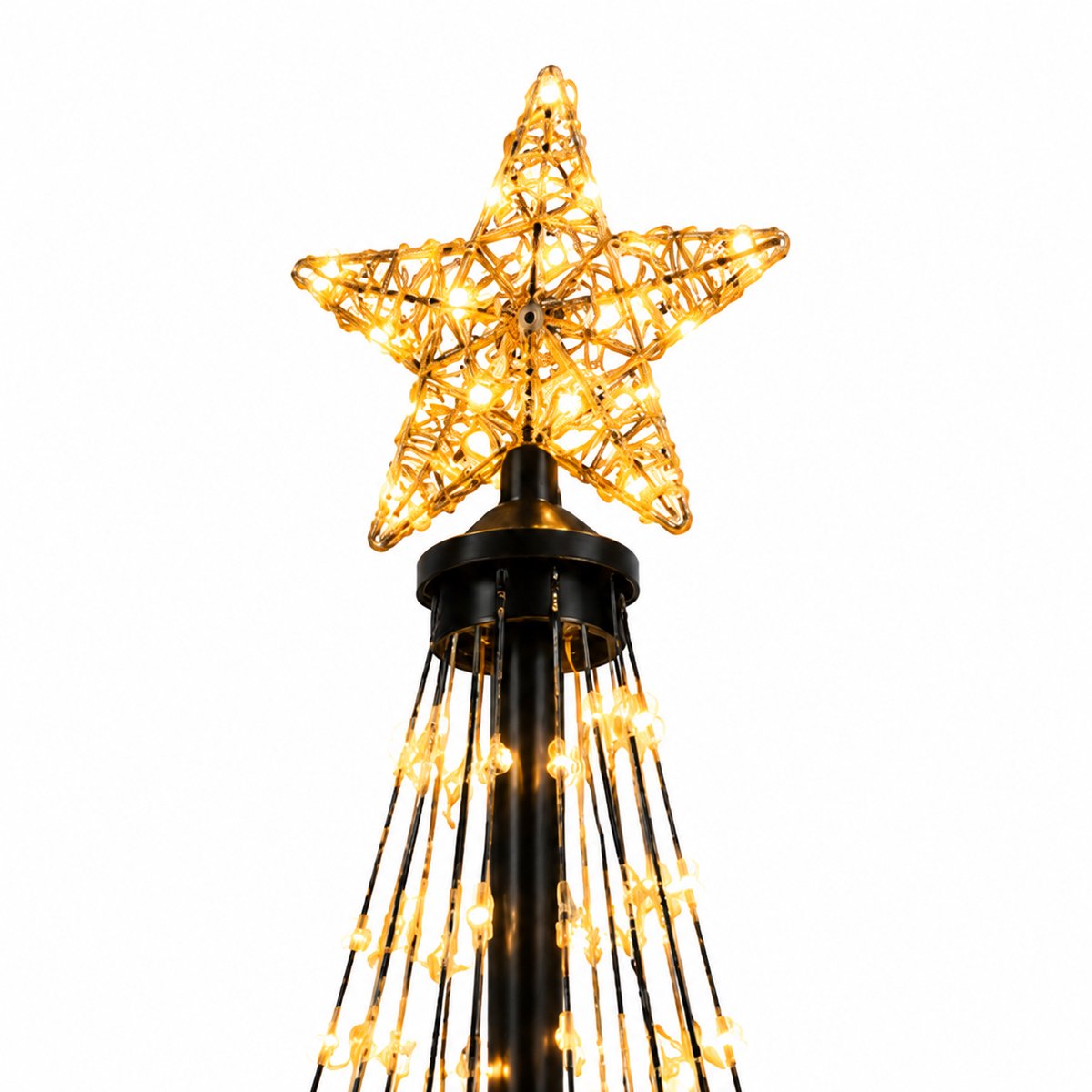 XXL led-kerstboom - Kerstboom - 2.3Meter - voor buiten - Warm-wit & gekleurd licht – foto 3