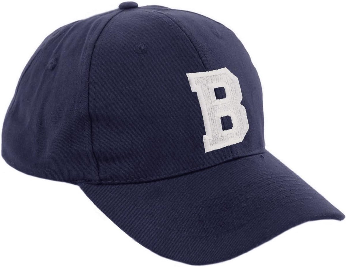 morefaz Unisex Jongens Meisjes pet Baseball Cap Marineblauwe Hoed Kinderpet Alfabet A-Z TM, B, S