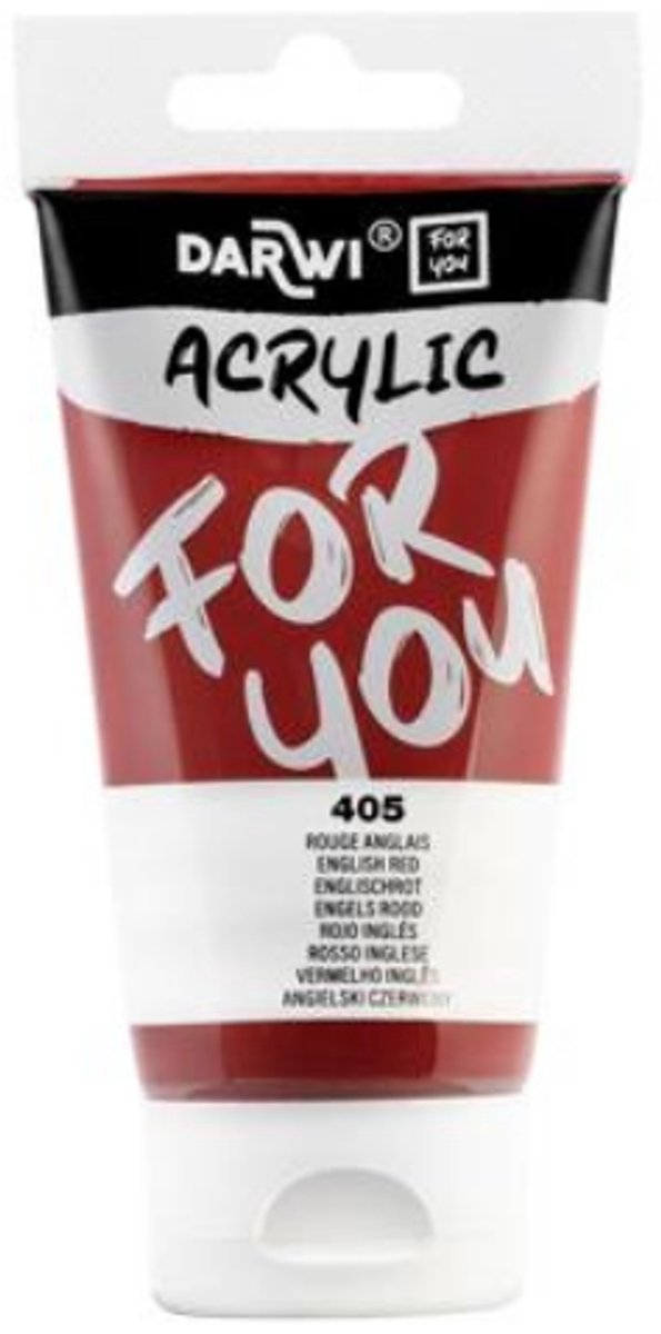 Darwi For You acrylverf 75 ml in tube Engels rood