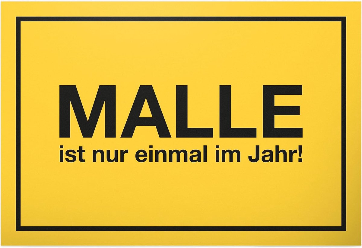 Mallorca Party is slechts eenmaal per jaar, plastic bord met spreuk, cadeau-idee grappig verjaardagscadeau beste vriend, vrijgezellenfeest, cadeau-pomp, decoratief grappig artikel