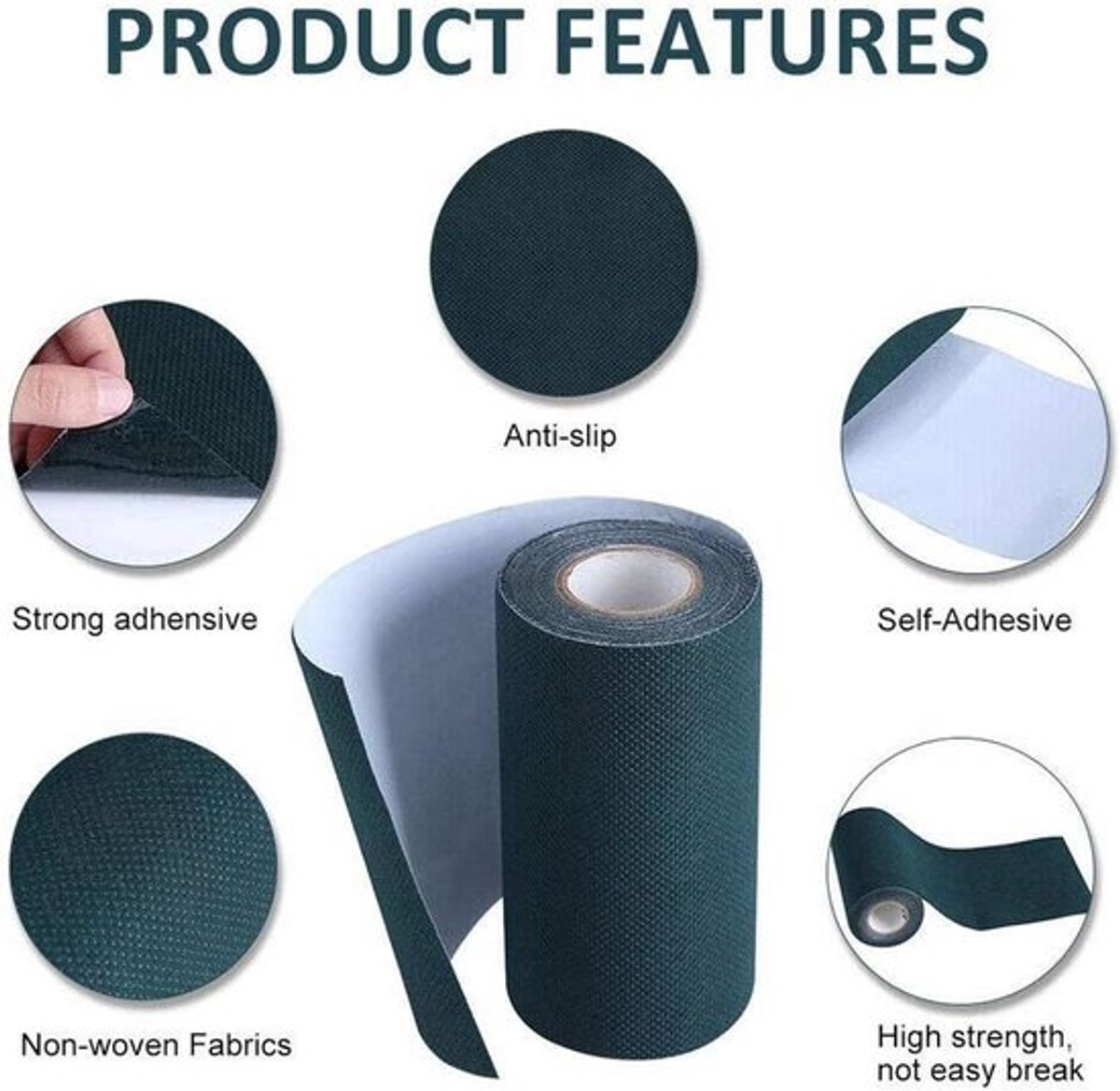 Kunstgras Tape voor Naadverbinding Gazon Terras Balkon 15cm Breed 20 Meter Lang Groen