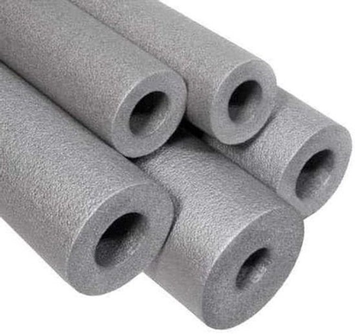 Schuimbuisisolatie - Pijp isolatie slang - Leidingen isoleren - 100% recycleerbaar materiaal - 6 x 1m - Grijs