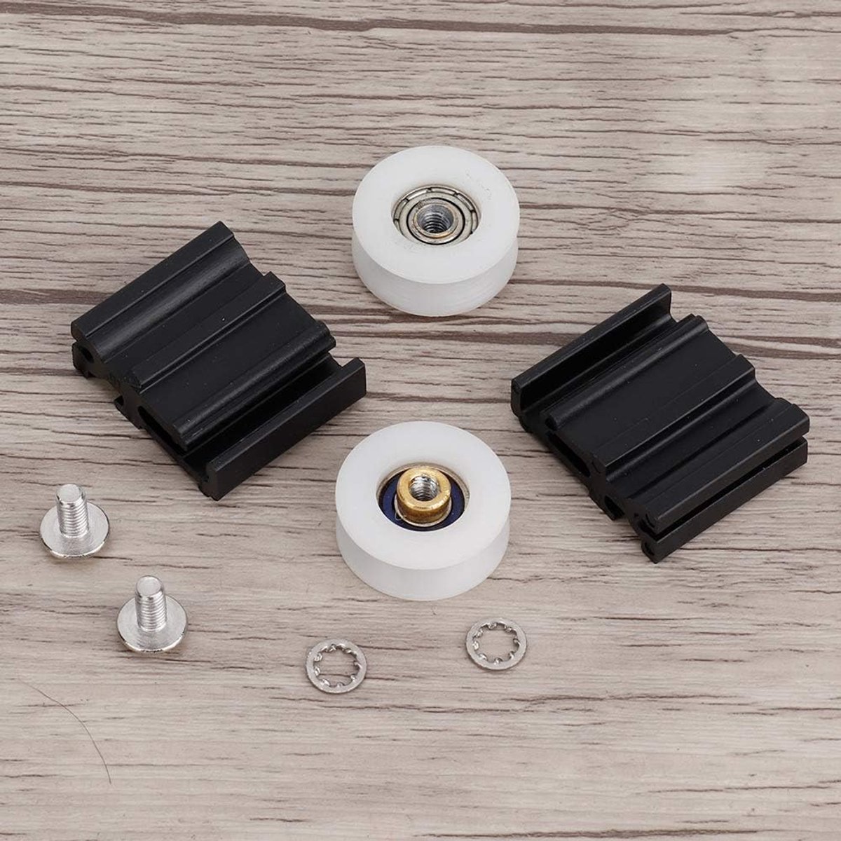 Dailygoods- Deurrad 22mm - Vervangingsset - Antiveroudering - Lichtgewicht - Schuifdeur - Eenvoudige installatie - Lange levensduur - Deurradset