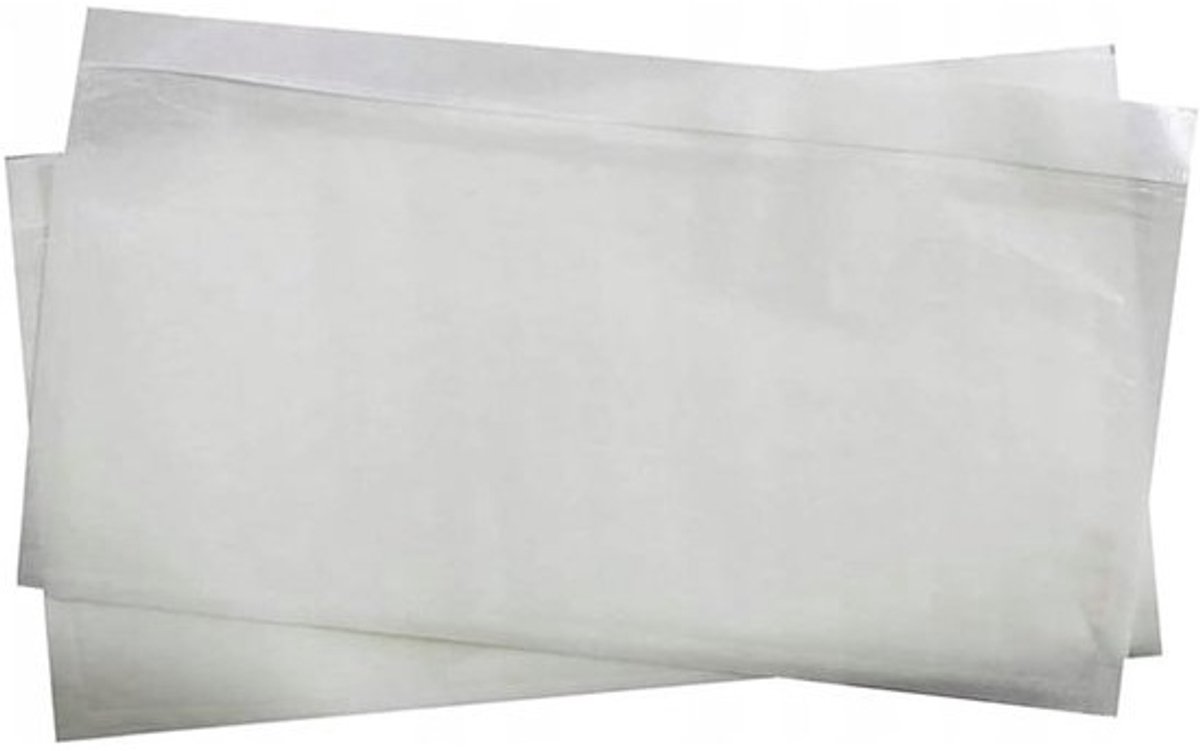 Documentenhoesjes - Paklijstenvelop Verzendzak - Verzenddocumenten Beveiligen - Zelfklevend Scheurbestendig - 235 x 132cm 500 stuks - Transparant
