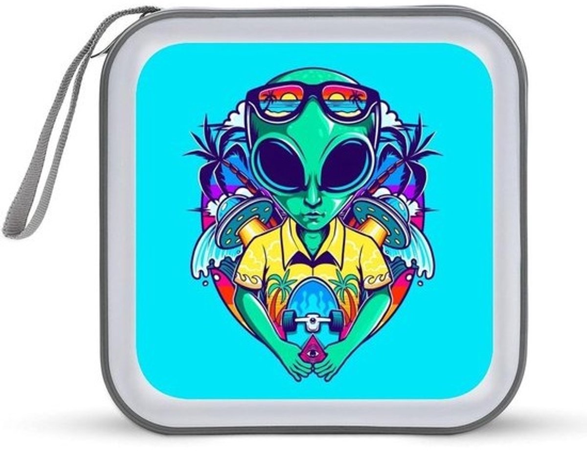 CD Opbergdoos - Disc Organizer - Muziek Organiseren - Cartoon Print - 40 CD Capaciteit - Stijlvol