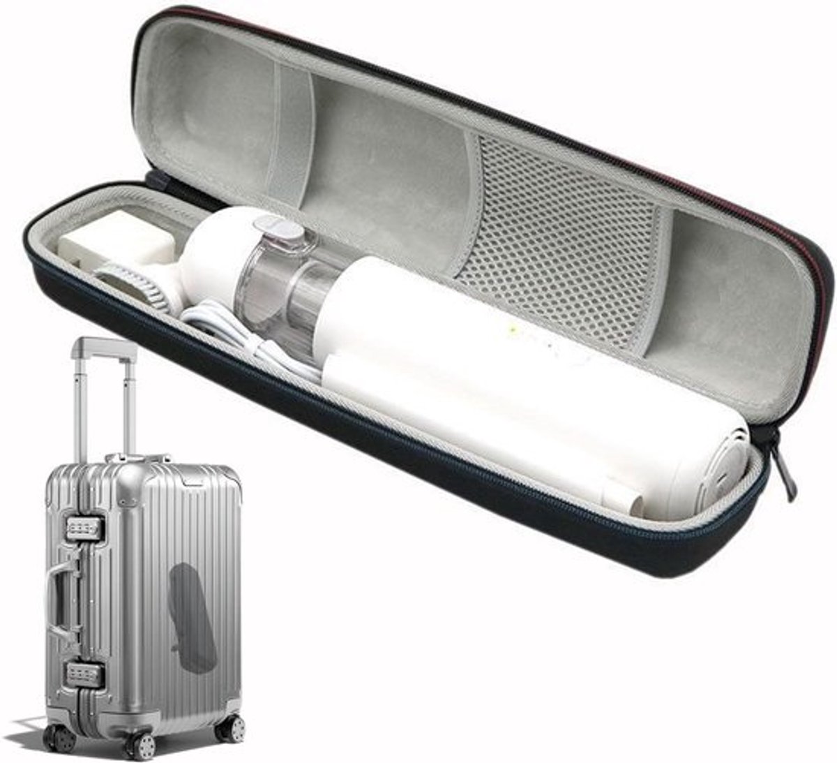 Krultang Organizer - Reistas Haarstyling - Styling Gereedschap Opbergen - Schokbestendig EVA Materiaal - 35.5 cm - Zwart