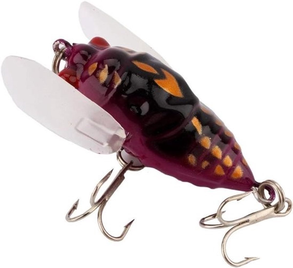 Cicade Vissen Lokken - Kunstaas Zoetwater - Vissen Op Bass - Luide Rammelaar - 4 cm - Helder