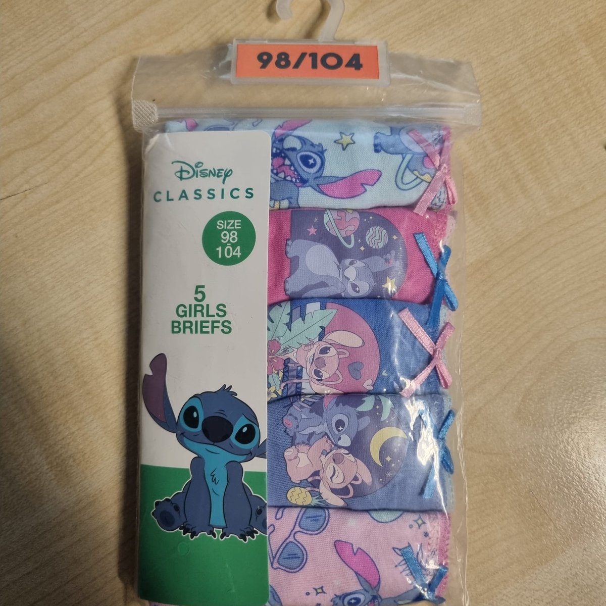 Disney Lilo & Stitch - Meisjesslips - Onderbroekjes - Set van 5 stuks - Geschenkverpakking - maat 98/104