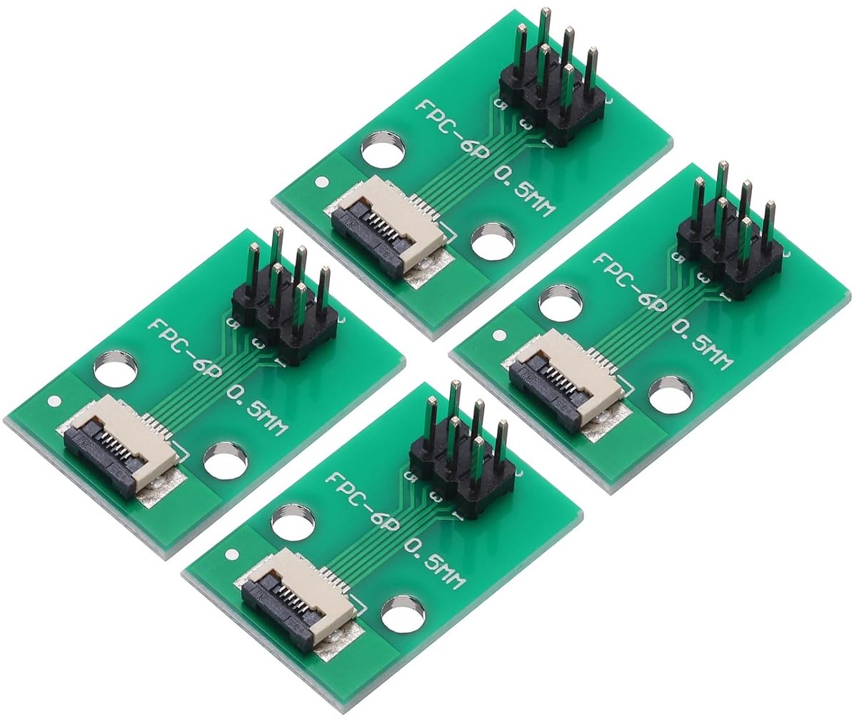 4 stuks FFC FPC 6-pins 0,5 mm bus op 2,54 mm dubbel bestand mannelijke pin strips header adapter PCB converter voor LCD TV / digitale camera's / computer