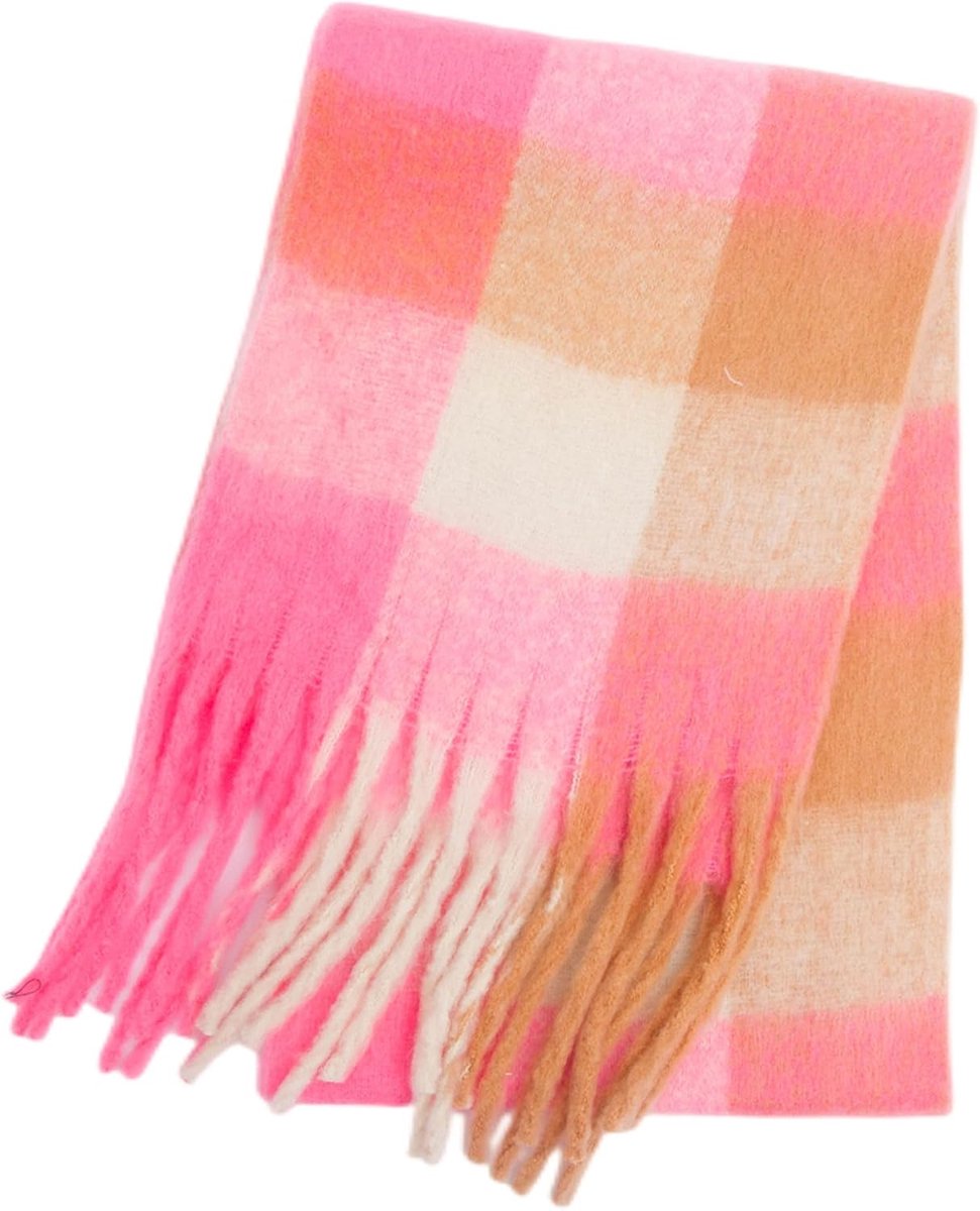 Dames sjaal warm dichte baardkleur vier-vaks sjaal herfst winter verdikt dubbelzijdig geruit vrouwen halsdoek deken sjaal hals poncho cape