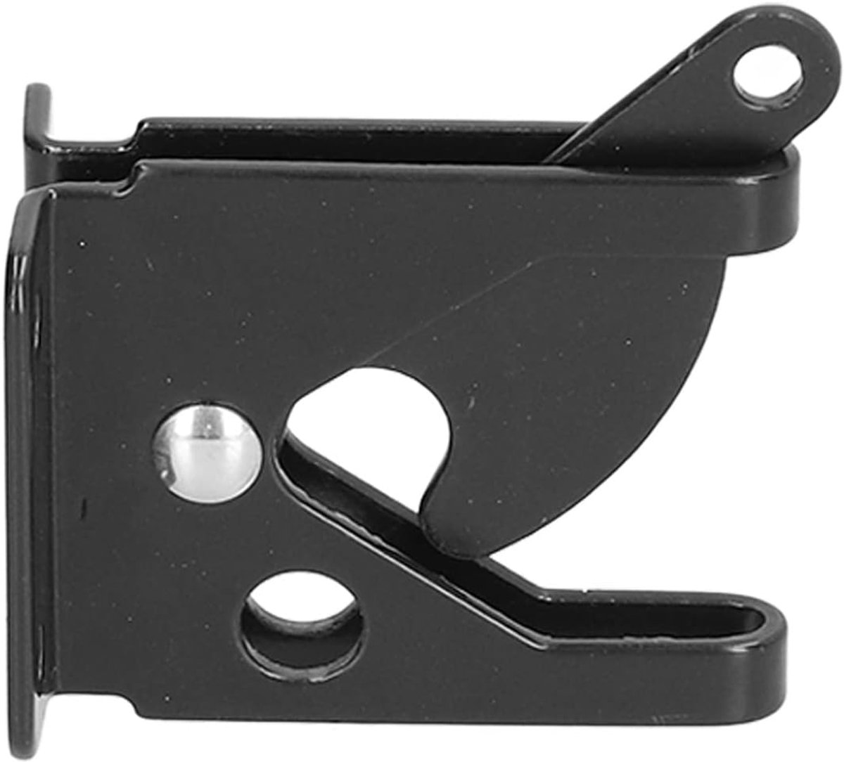 Latch, Iron Fence Lock Zelfsluitende Poortgrendelhardware met Verstelbare Kabel voor Tuin, Achtertuin, Binnenplaats, Zwart, Poortgrendels