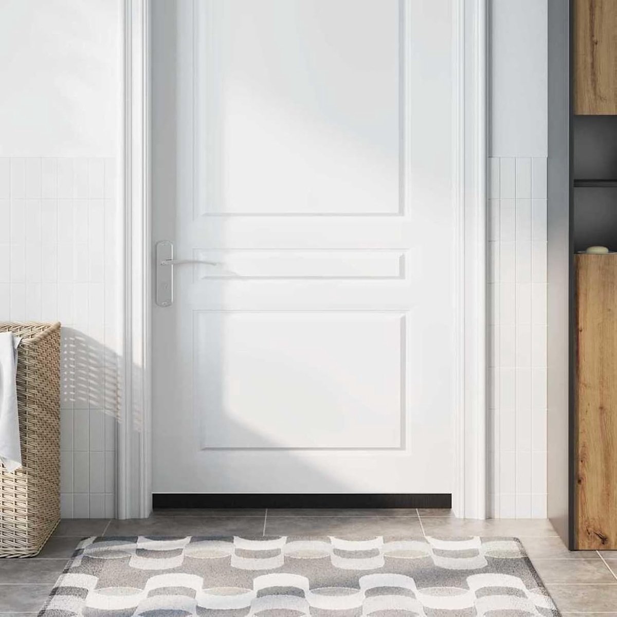 Zelfklevende deurborstelafdichtingen, 12 stuks, wit, 100 cm, deurafdichting, geïntegreerde borstelafdichting voor binnen- en buitendeuren, kamerdeuren, balkondeuren, huisdeuren