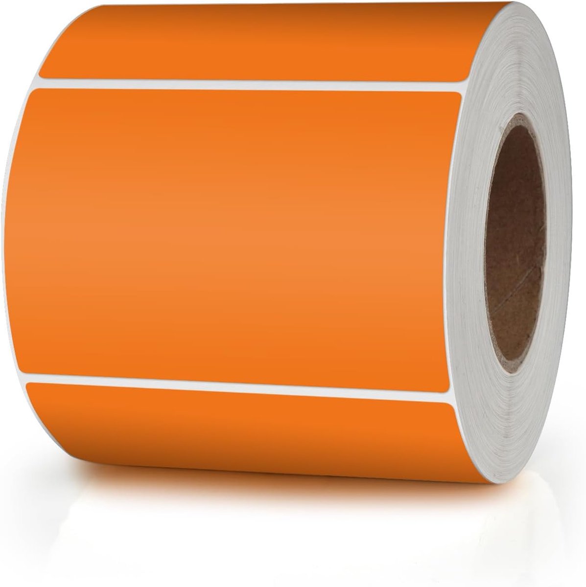 Oranje stickers, 76 x 50 mm, kleurcodering, zelfklevende etiketten, verhuisrol, verwijderbaar, 500 stuks