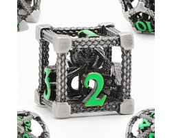 Dobbelstenen Rollenspel, Polyhedral Dobbelstenen Set D&D Dobbelstenen Set Metaal ZHOORQI 7 Stuks Cthulhu Dice voor Bordspel Dungeons and Dragons（Z- Number）