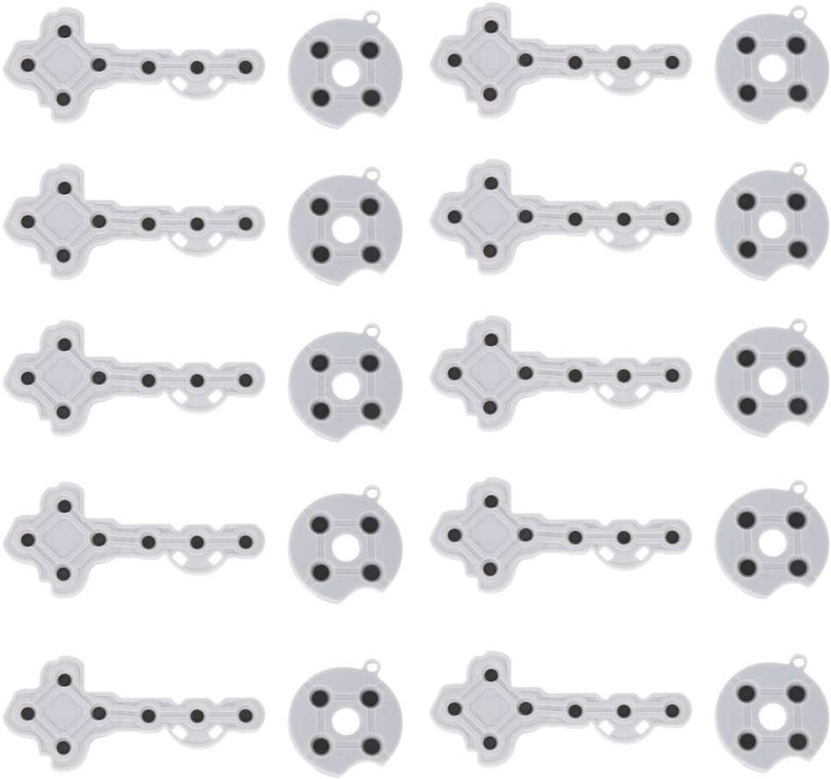 10 STUKS Geleidende rubberen siliconen padvervangingen voor Xbox 360-controller, vervangende onderdelen voor gamecontroller van voor Xbox 360-spelhandvat, originele geleidende